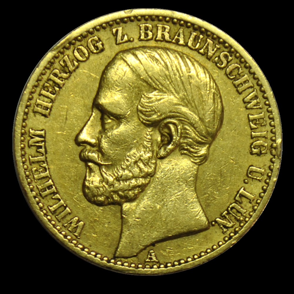 ALLEMAGNE - BRUNSWICK 20 Mark or Guillaume Duc de Brunswick 1875 Berlin monnaies allemagne brunswick 20 mark or guillaume duc de brunswick 1875 berlin