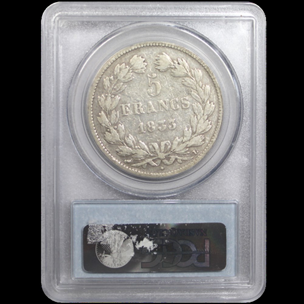 5 Francs Louis-Philippe 1833 L monnaies 5 francs louis philippe 1833 l