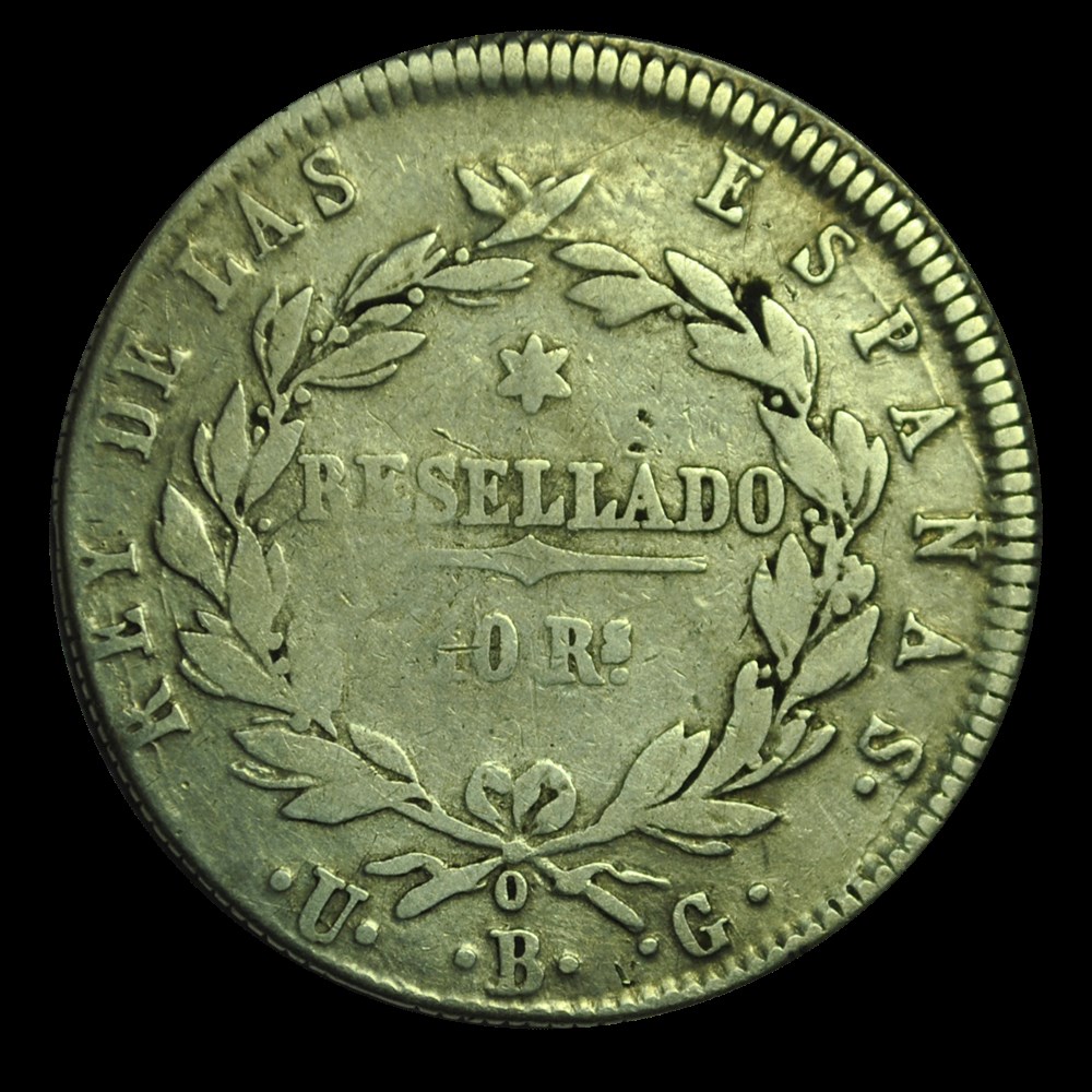 monnaies espagne 10 reales ferdinand vii 1821 bilbao
