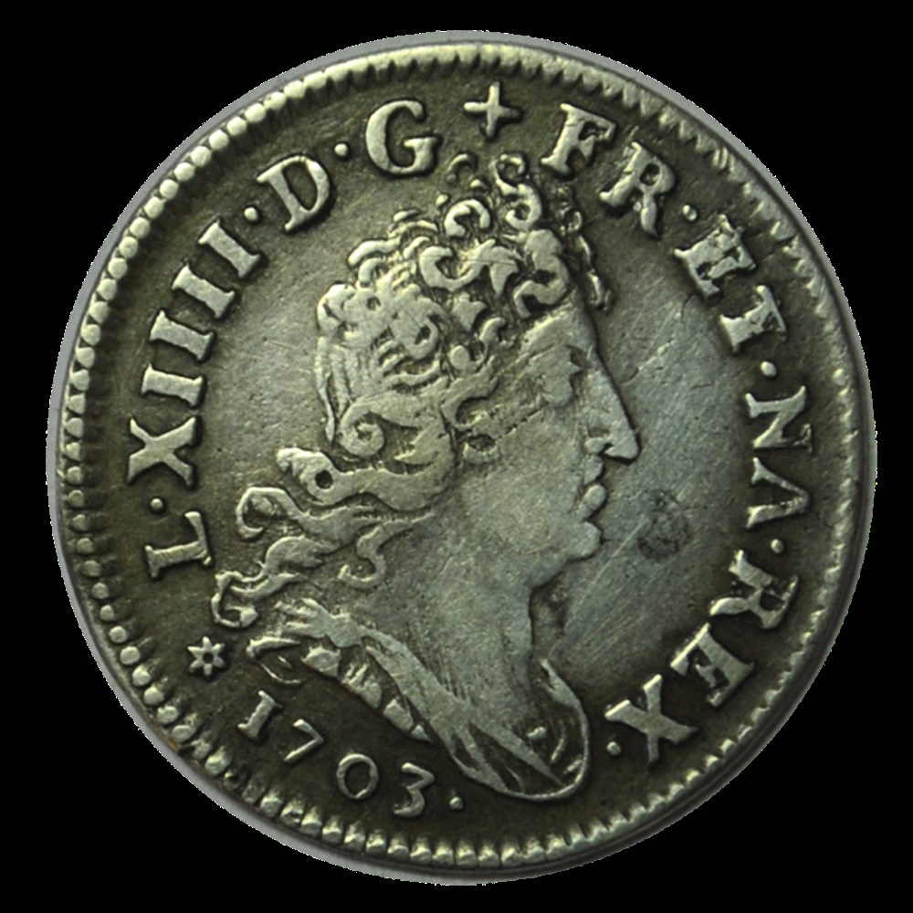 Louis XIV 5 sols aux insignes 1703 BB monnaies louis xiv 5 sols aux insignes 1703 bb