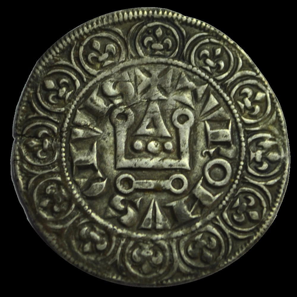 Philippe III ou Philippe IV gros tournois à l O rond monnaies philippe iii ou philippe iv gros tournois a l o rond