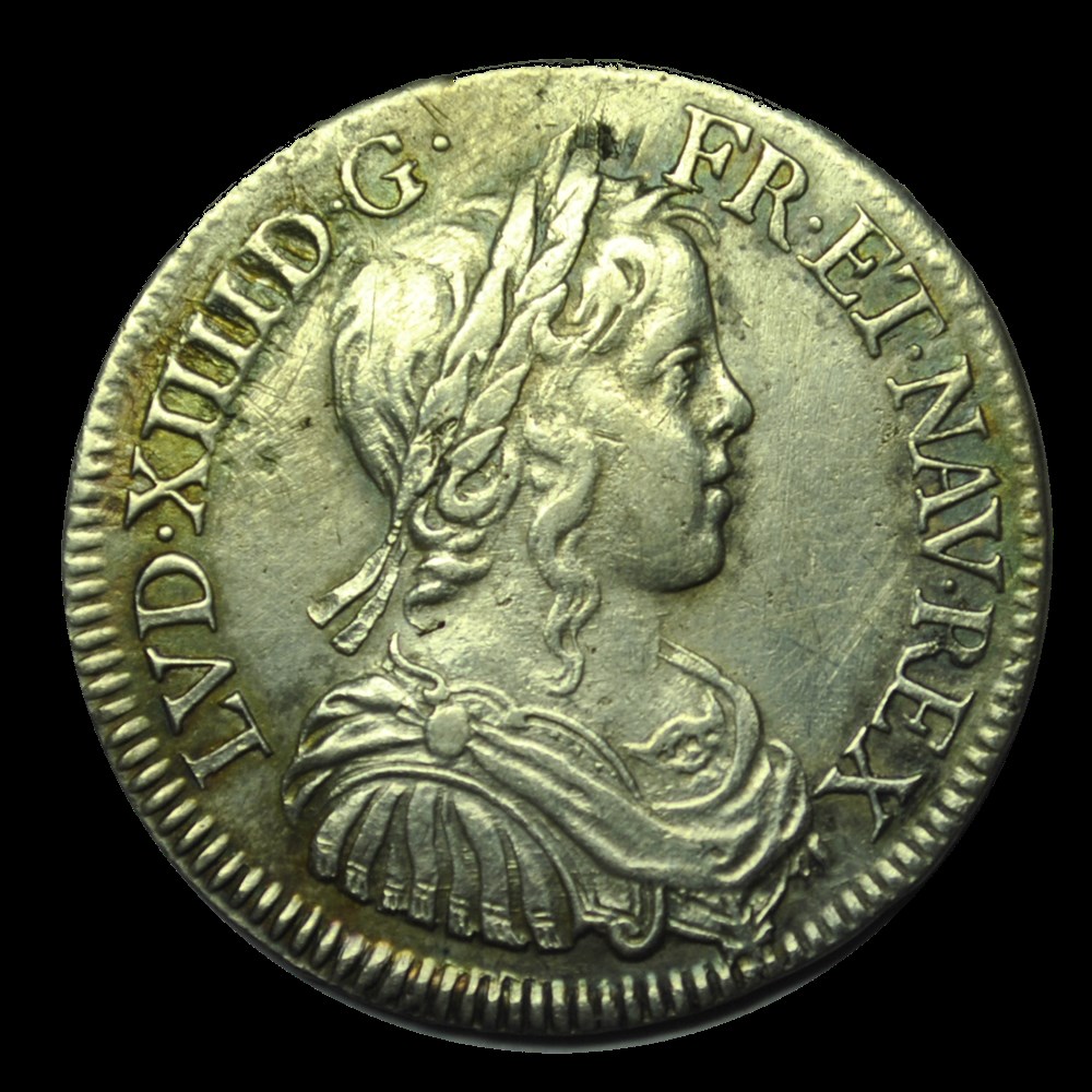 monnaies louis xiv demi ecu a la meche longue 1652 a