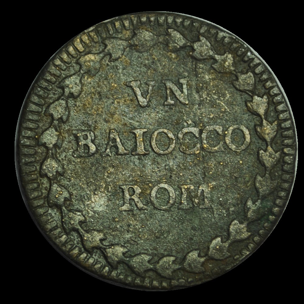 Benoit XIV Baiocco 1756 monnaies benoit xiv baiocco 1756