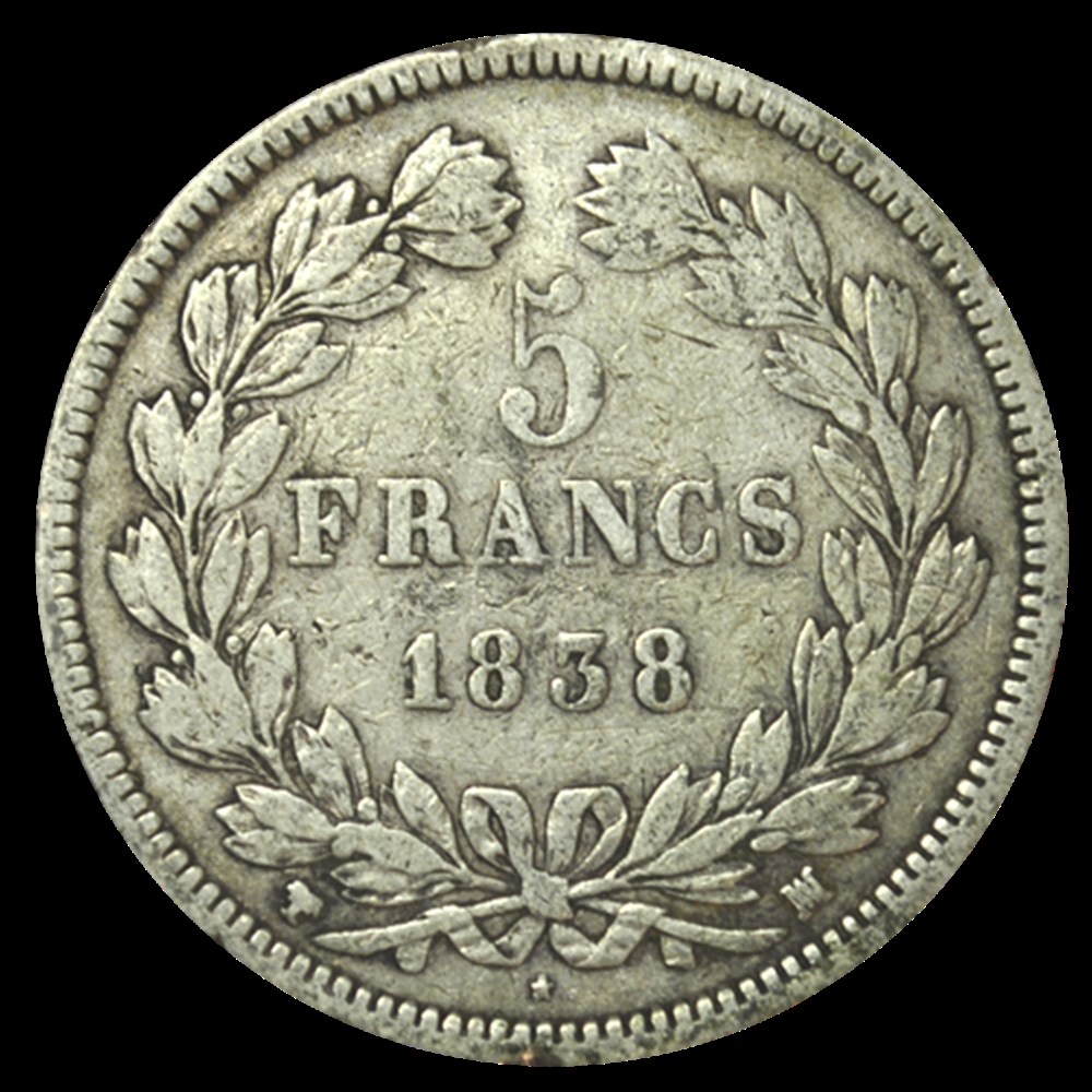 5 Francs Louis-Philippe 1838 MA monnaies 5 francs louis philippe 1838 ma