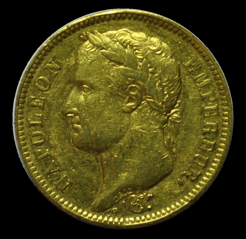 40 Francs Napoléon Tête Laurée 1808 W monnaies 40 francs napoleon tete lauree 1808 w