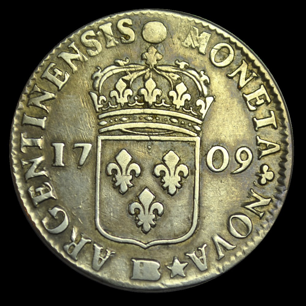 monnaies louis xiv 44 sols 1709 bb