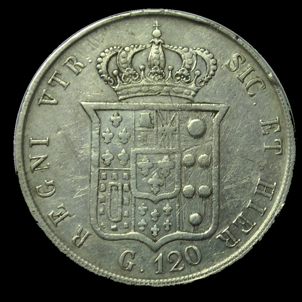 ROYAUME DES DEUX-SICILES 120 Grana Ferdinand II 1854 Naples monnaies royaume des deux siciles 120 grana ferdinand ii 1854 naples
