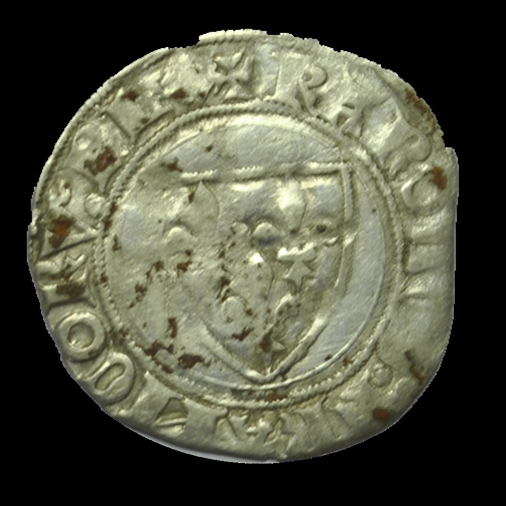 CHARLES VI Blanc guénar , Tournais (3) monnaies charles vi blanc guenar tournais 3
