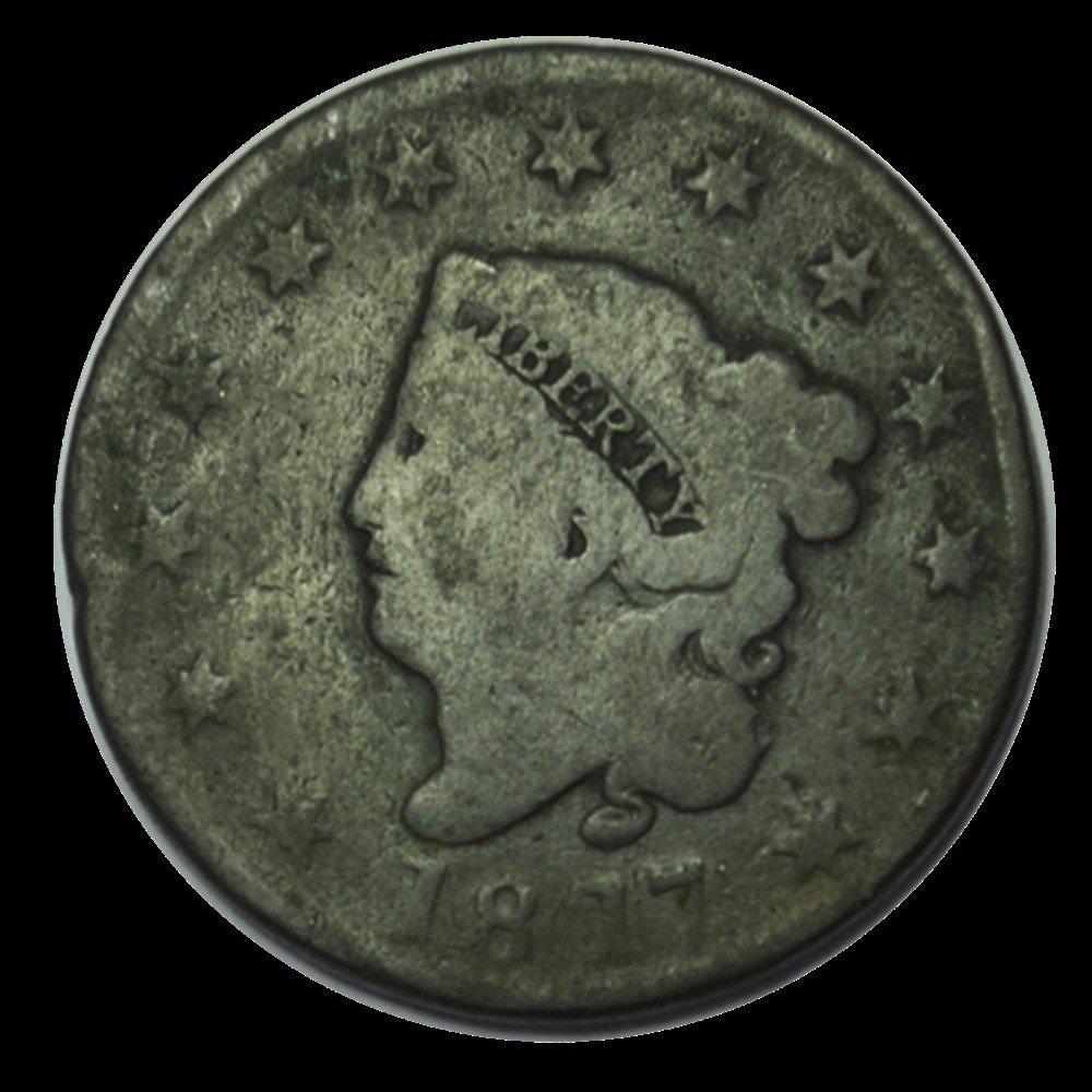 monnaies large cent tete a gauche 1817 philadelphie