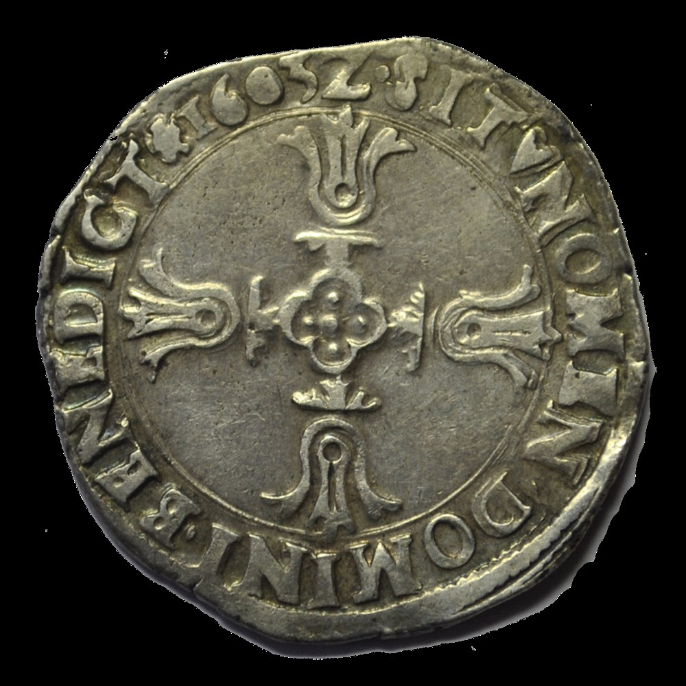 HENRI IV Huitième d'écu du Dauphiné 1603 Z monnaies henri iv huitieme ecu du dauphine 1603 z