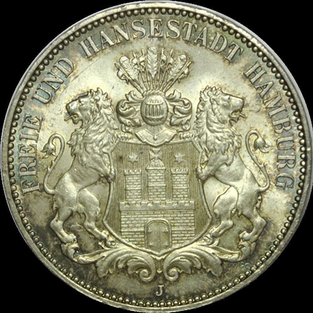 3 Marks Hamburg 1914 J monnaies 3 marks hamburg 1914 j