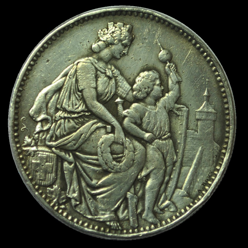 5 francs Schaffhouse 1865 monnaies 5 francs schaffhouse 1865