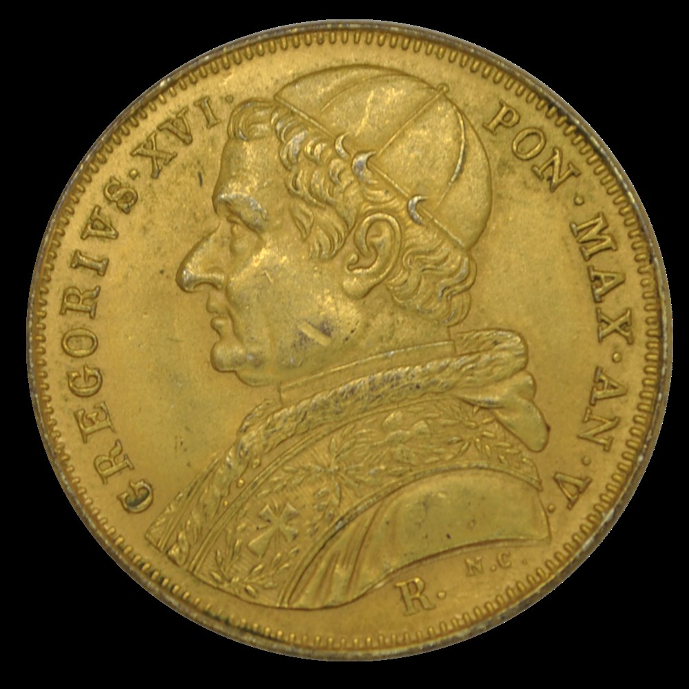 monnaies gregoire xvi 10 scudi or 1835 rome