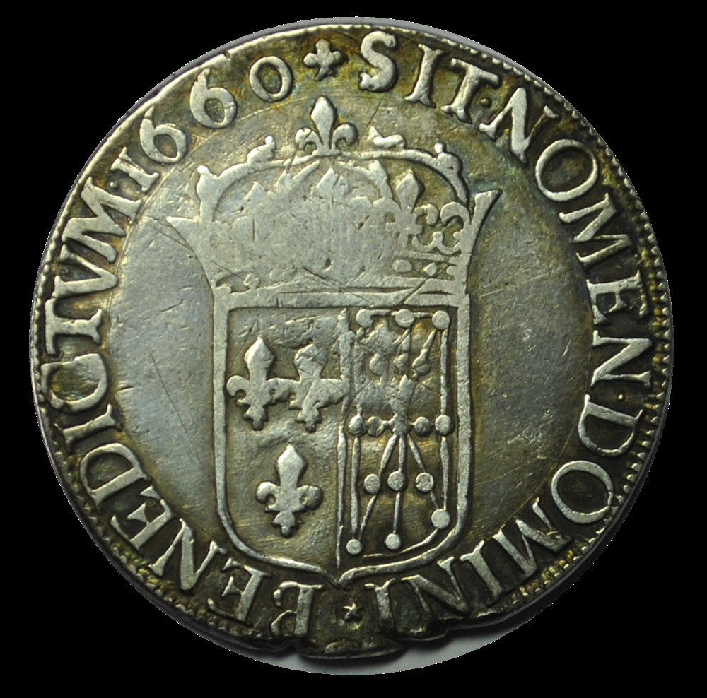 Ecu Vertugadin Louis XV monnaies ecu vertugadin louis xv