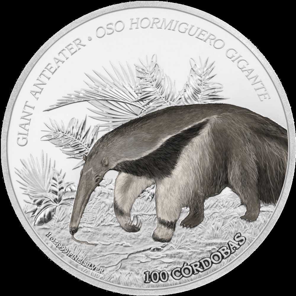 Faune du Nicaragua - Tamanoir monnaies faune du nicaragua tamanoir