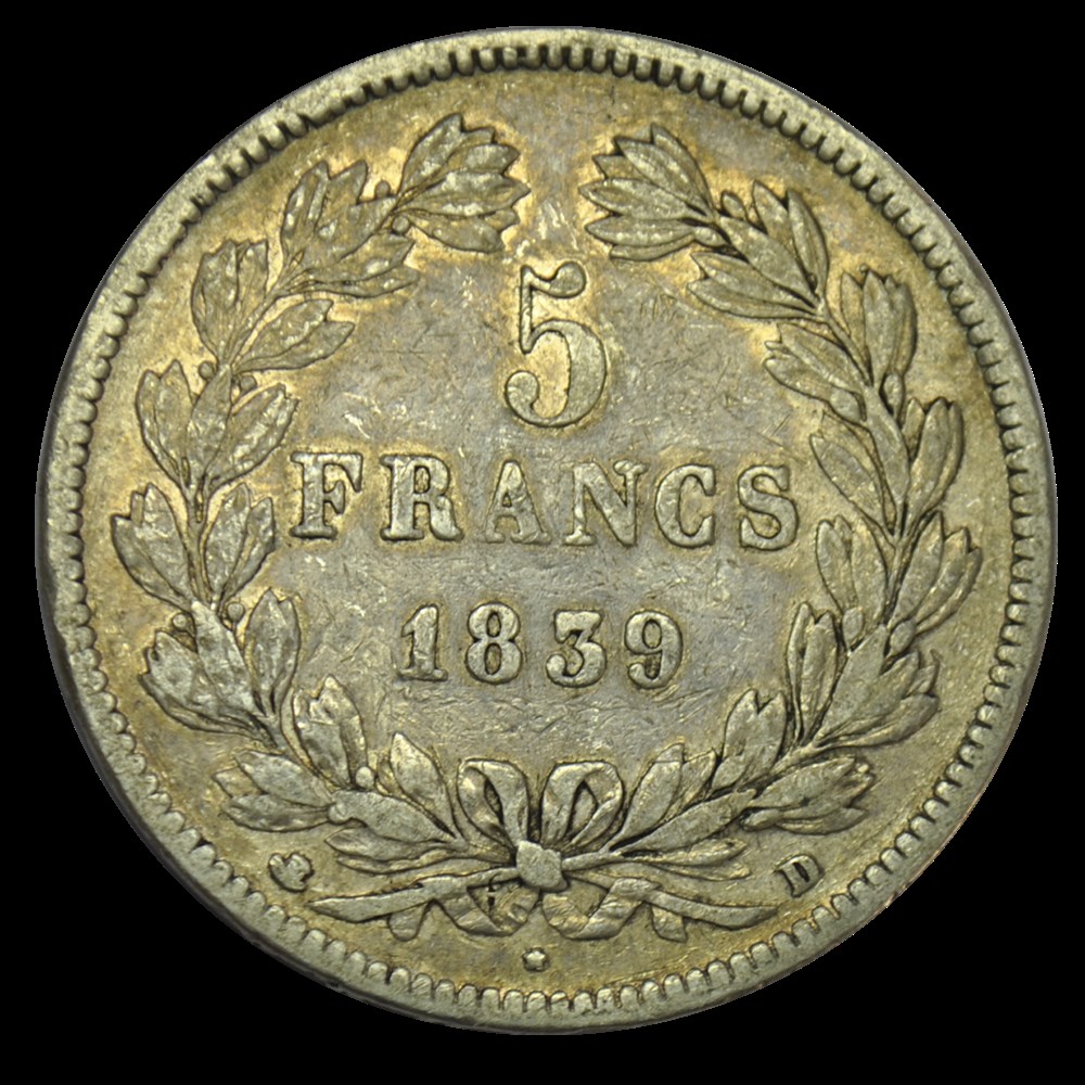 Louis-Philippe Ier 5 Francs 1839 D monnaies louis philippe ier 5 francs 1839 d