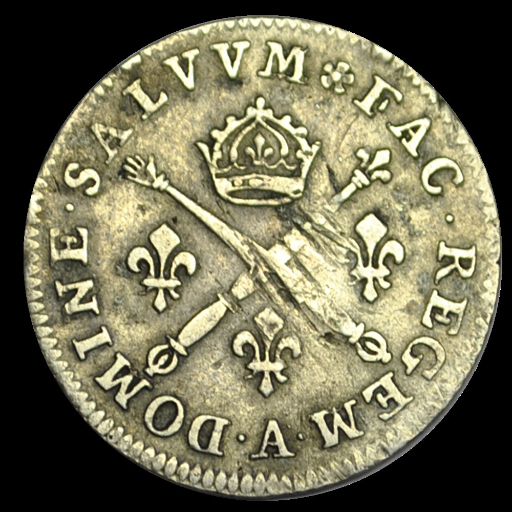 LOUIS XIV Dix sols aux insignes 1704 A monnaies louis xiv dix sols aux insignes 1704 a