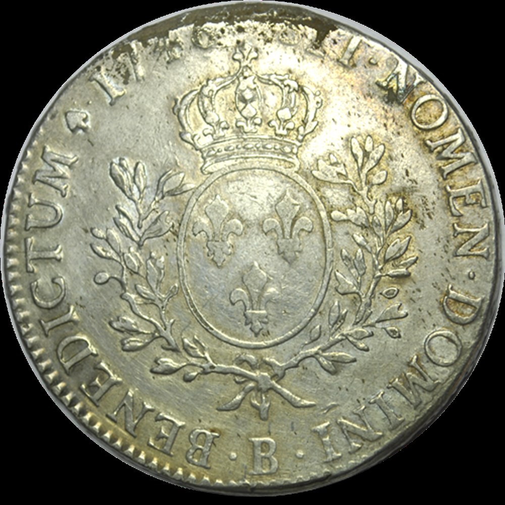 Ecu au Bandeau Louis XV 1746 B monnaies ecu au bandeau louis xv 1746 b
