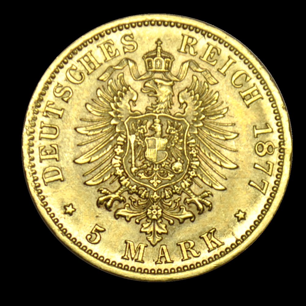 Allemagne-Wurtemberg-Karl Ier 5 Mark 1877 Stuttgart monnaies allemagne wurtemberg karl ier 5 mark 1877 stuttgart