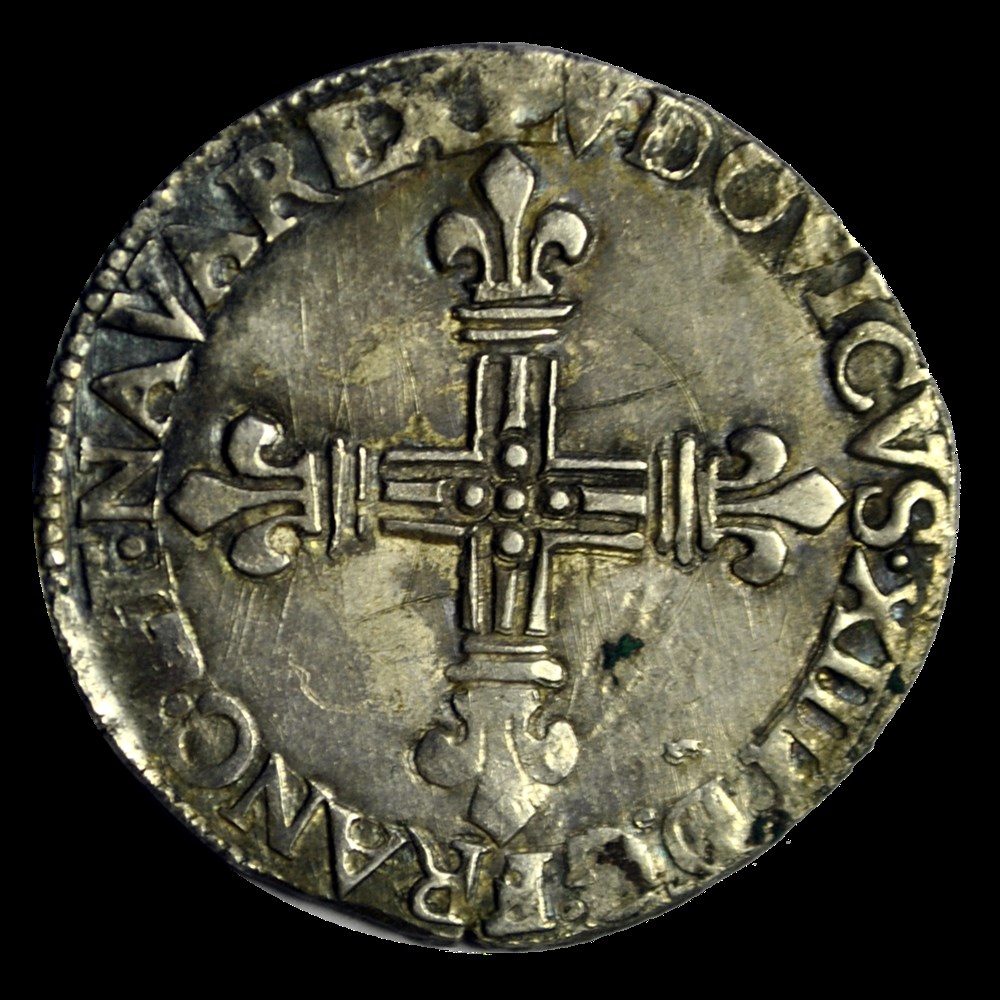 monnaies louis xiv quart ecu de navarre 1649 st palais