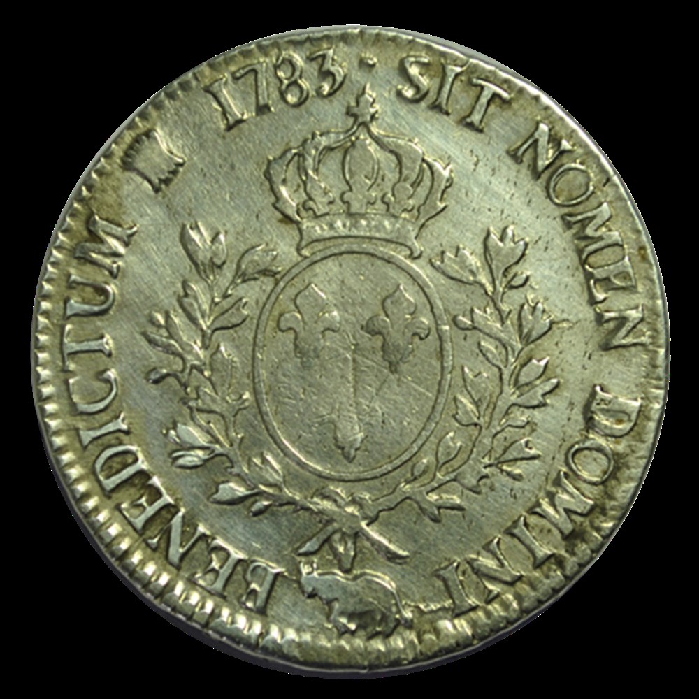 LOUIS XVI Écu dit aux branches d'olivier de Béarn 1783 Pau monnaies louis xvi ecu dit aux branches olivier de bearn 1783 pau