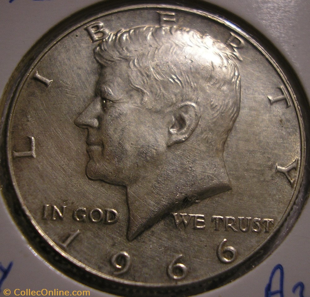 1966 Denver Half Dollar monnaies monde etats unis 1966 denver half dollar