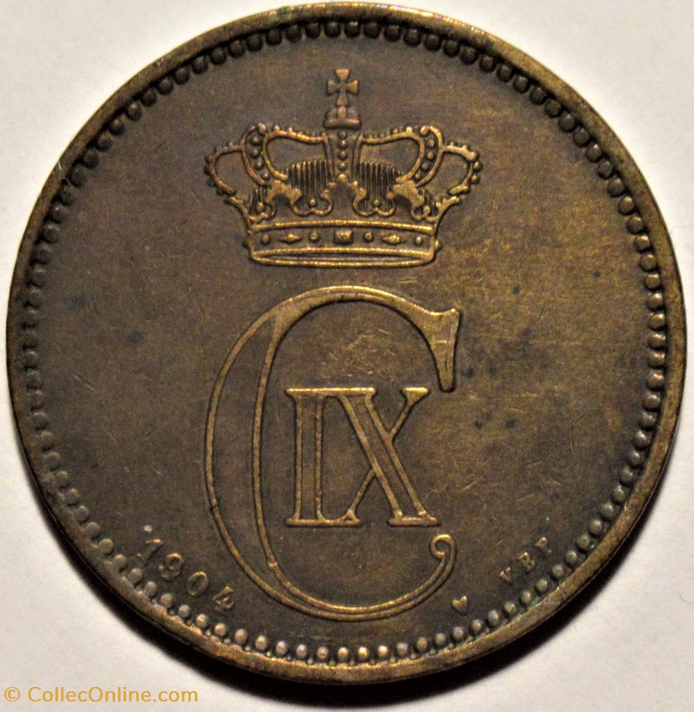 Christian IX Denmark - 5 Øre 1904 monnaies monde danemark christian ix denmark 5 re 1904