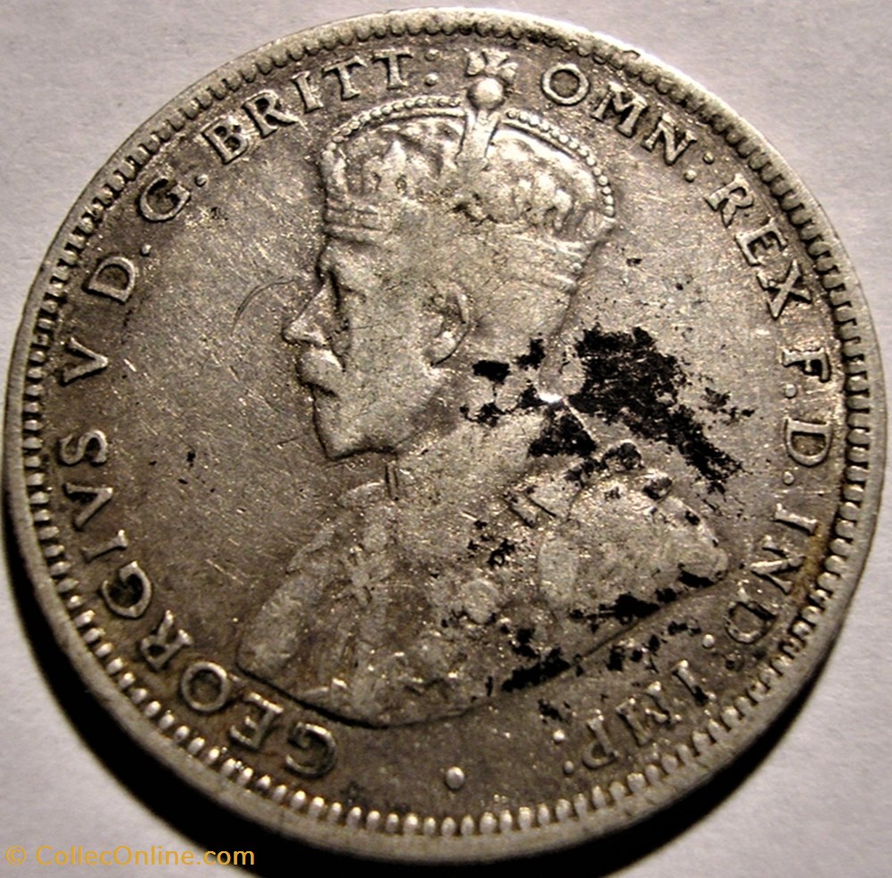 George V - 1 Shilling 1916 - West Africa 2 monnaies monde nigeria george v 1 shilling 1916 west africa