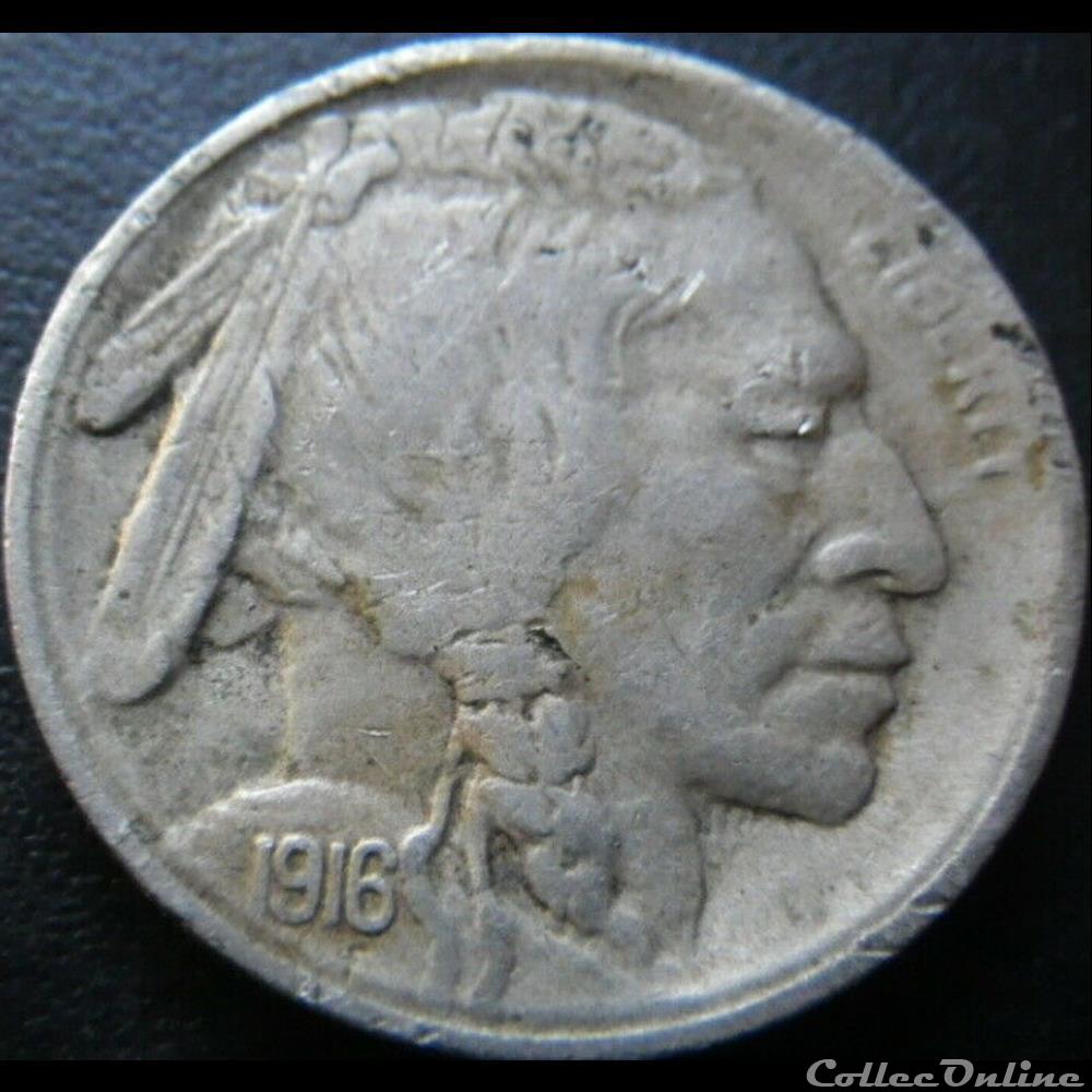 1916 San Francisco 5 Cents - Error Die Clash monnaie monde etat uni 1916 san francisco 5 cents error die clash