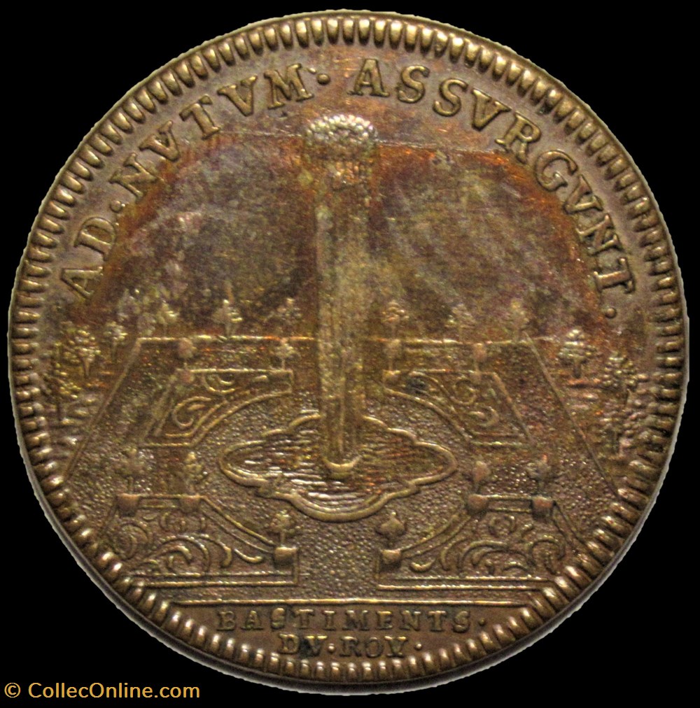 Louis XIV - c.1670 Bâtiments du Roi, Jeton par L. Gottlieb Lauffers monnaies paranumismatique jetons poids louis xiv c 1670 batiments du roi jeton par l gottlieb lauffers
