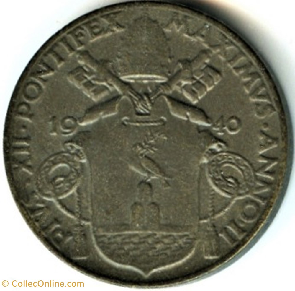 Pio XII, Papa - 5 Centesimi 1940 Roma, Vaticano monnaies monde pio xii papa 5 centesimi 1940 roma vaticano