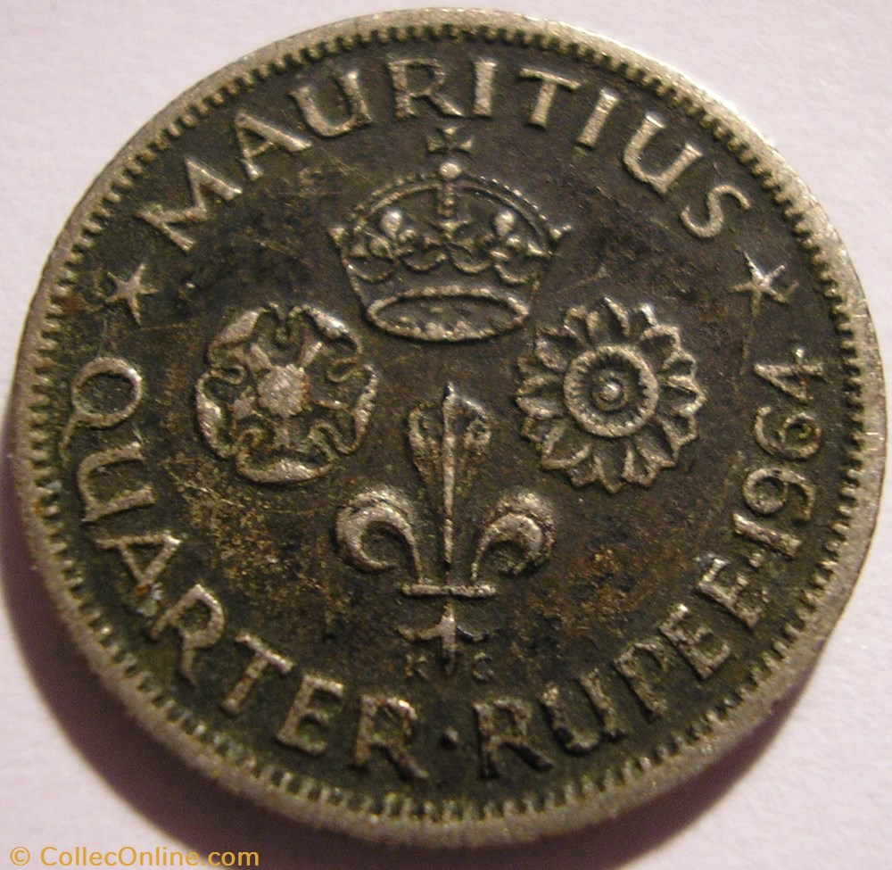 Elizabeth II - 1/4 Rupee 1964 - Mauritius monnaie monde maurice elizabeth ii 1 4 rupee 1964 mauritius