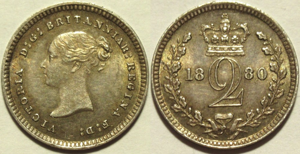 Victoria - 2 Pence 1880 Maundy - Kingdom of Great Britain monnaies monde royaume uni victoria 2 pence 1880 maundy kingdom of great britain