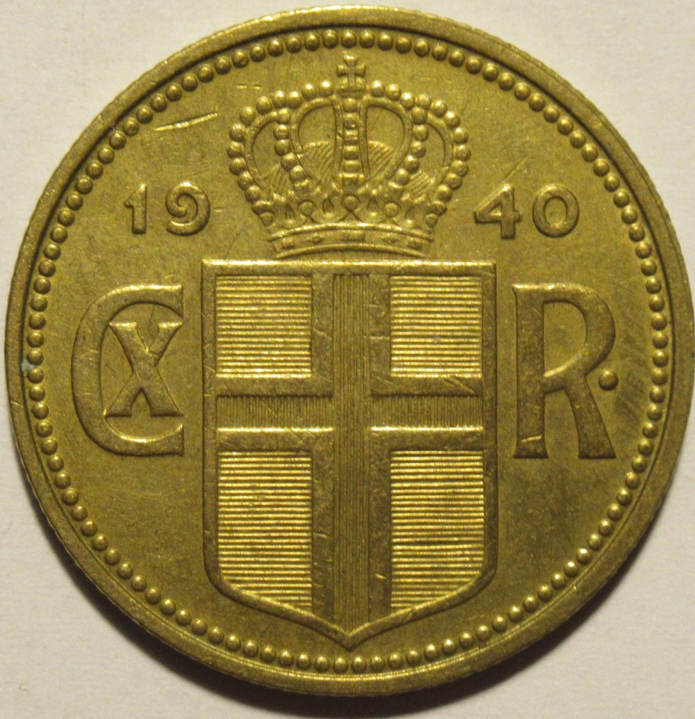 monnaies monde islande christian x of denmark 2 kronur 1940 iceland