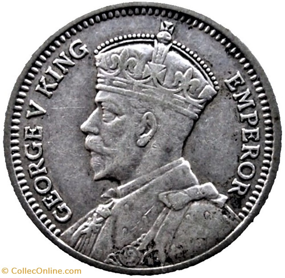 George V - 3 Pence 1933 - New Zealand 2 monnaies monde nouvelle zelande george v 3 pence 1933 new zealand
