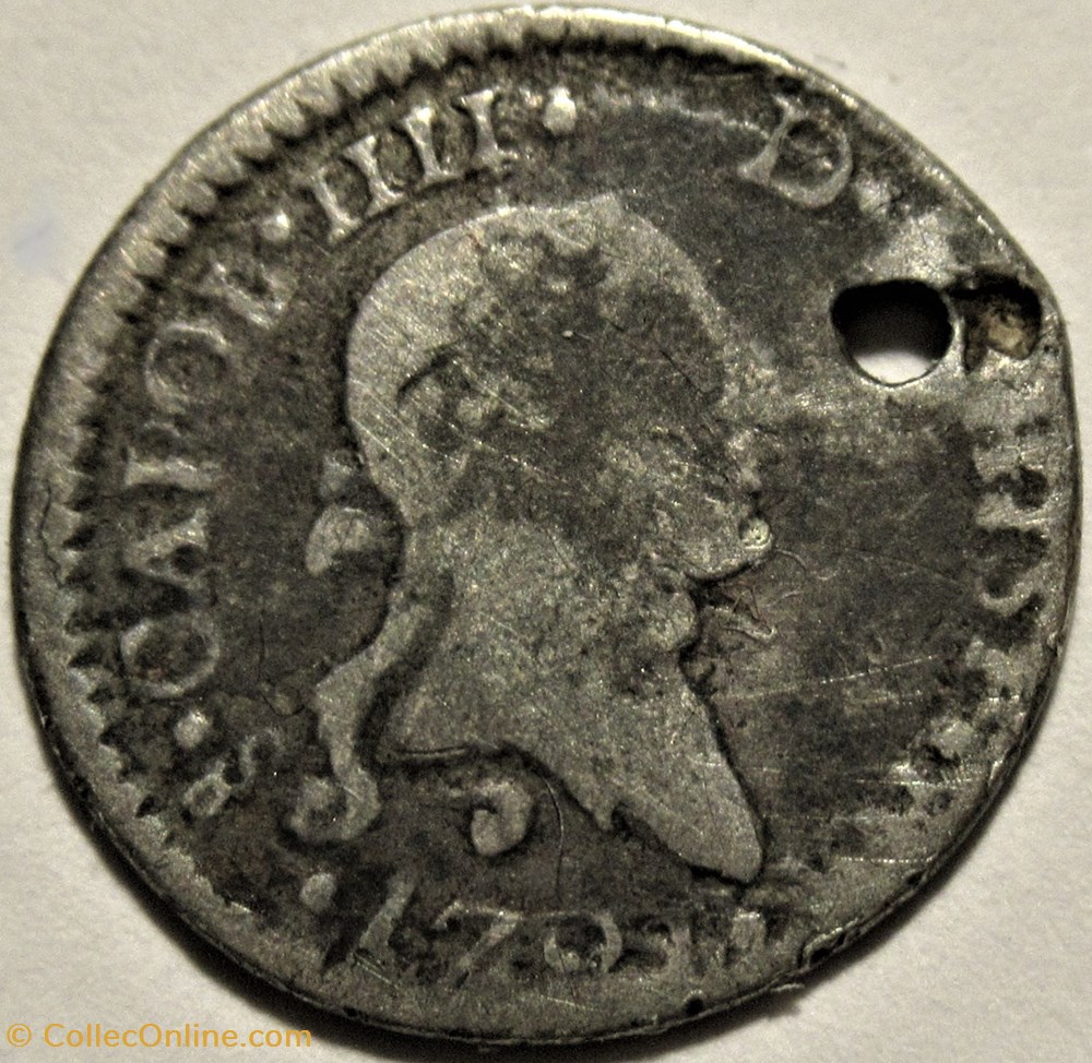 Chile - ¼ Real 1792 Santiago - Carlos IV de España 2 monnaies monde chili chile real 1792 santiago carlos iv de espana