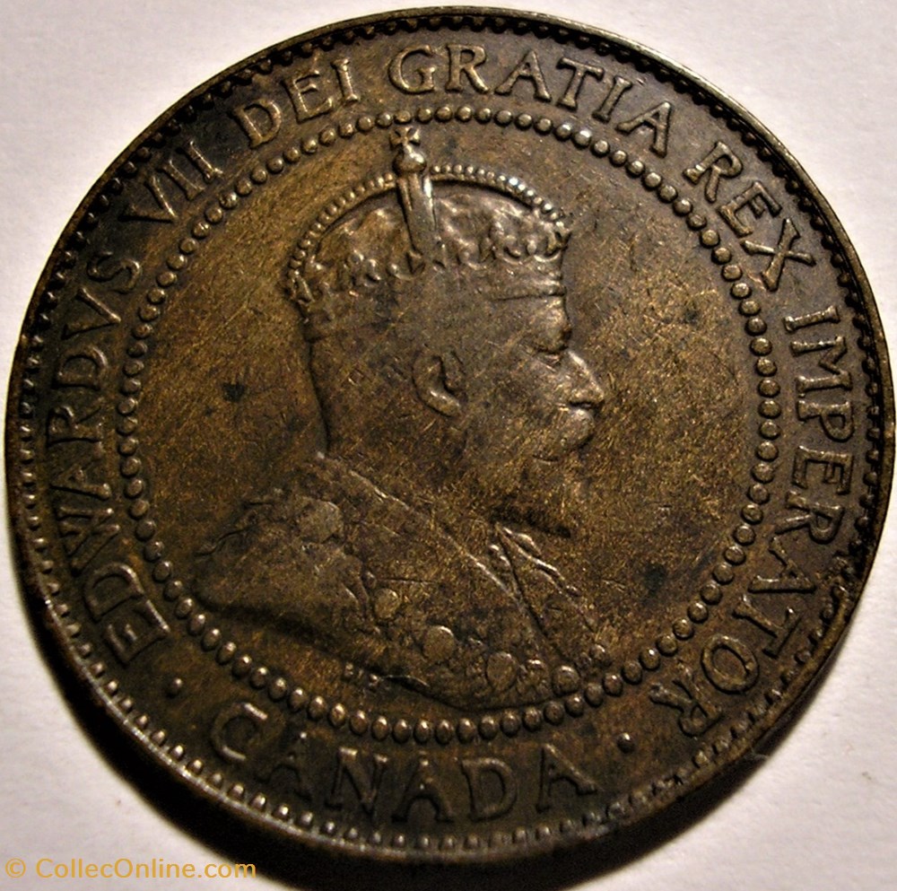 Edward VII - 1 Cent 1909 monnaie monde canadum edward vii 1 cent 1909