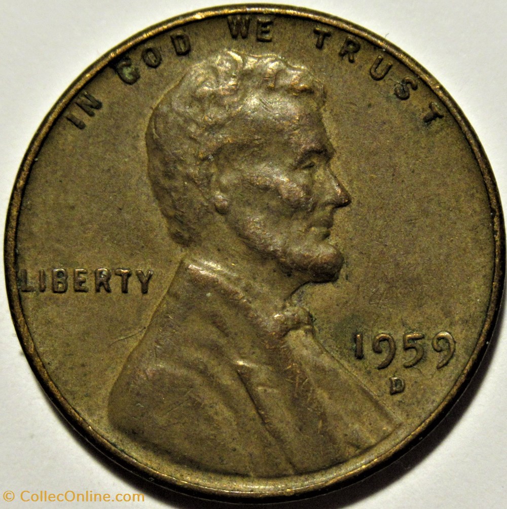 1959 D One Cent monnaies monde etats unis 1959 d one cent