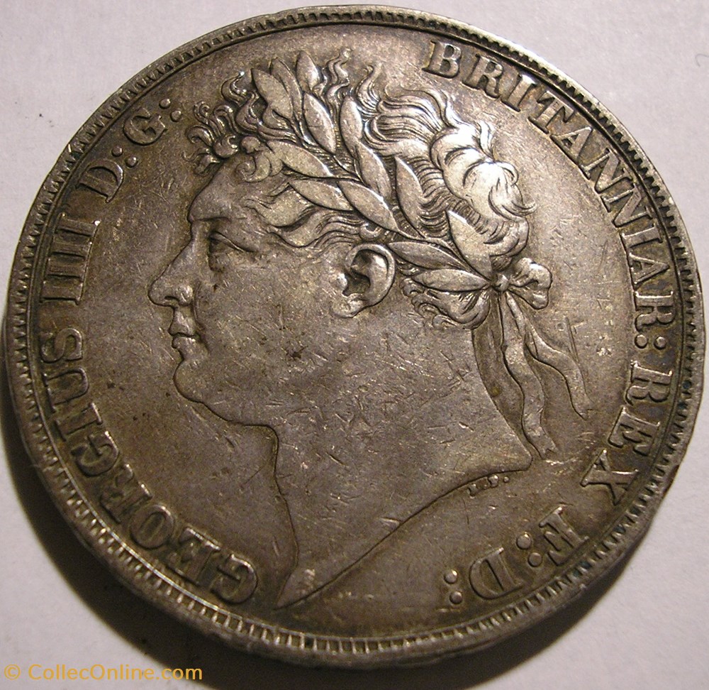 George IV - One Crown 1822 - Kingdom of Great Britain (ex.2) 3 monnaies monde royaume uni george iv one crown 1822 kingdom of great britain ex 2