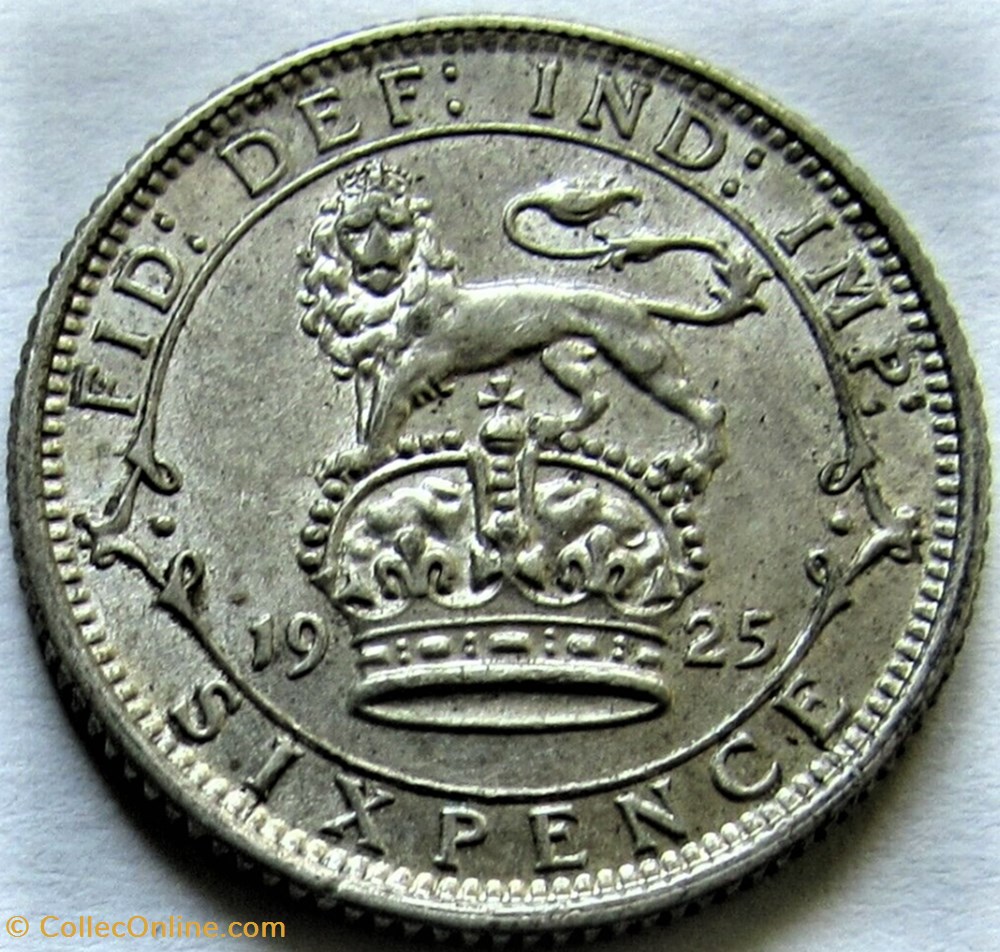 George V - 6 Pence 1925 - Great Britain 3 monnaies monde royaume uni george v 6 pence 1925 great britain