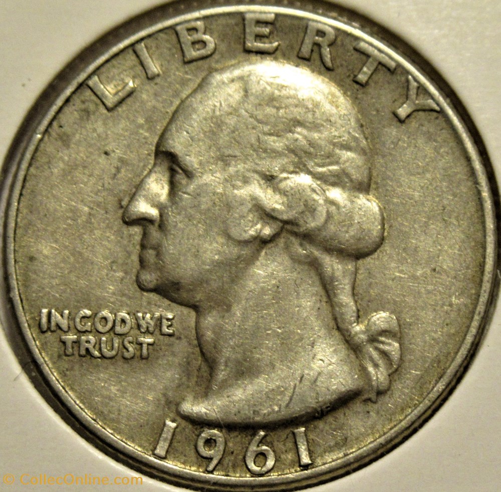 1961 Denver Quarter Dollar - Filling Error monnaies monde etats unis 1961 denver quarter dollar filling error