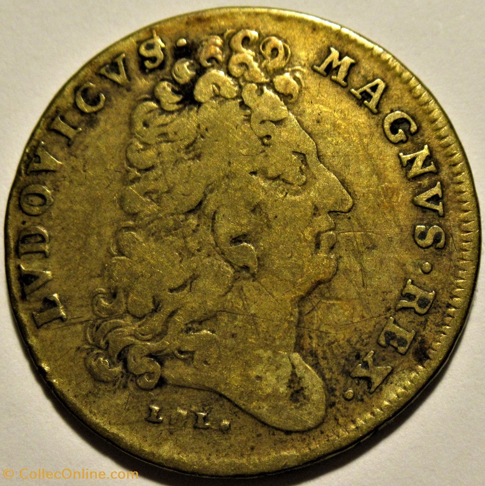 Louis XIV - 1700' Jeton des Bâtiments du Roi 2 monnaies paranumismatique jetons poids louis xiv 1700 jeton des batiments du roi