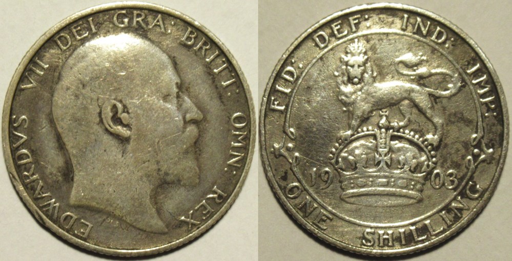 Edward VII - One Shilling 1903 United Kingdom of G.B. monnaies monde royaume edward vii one shilling 1903 united kingdom of g b