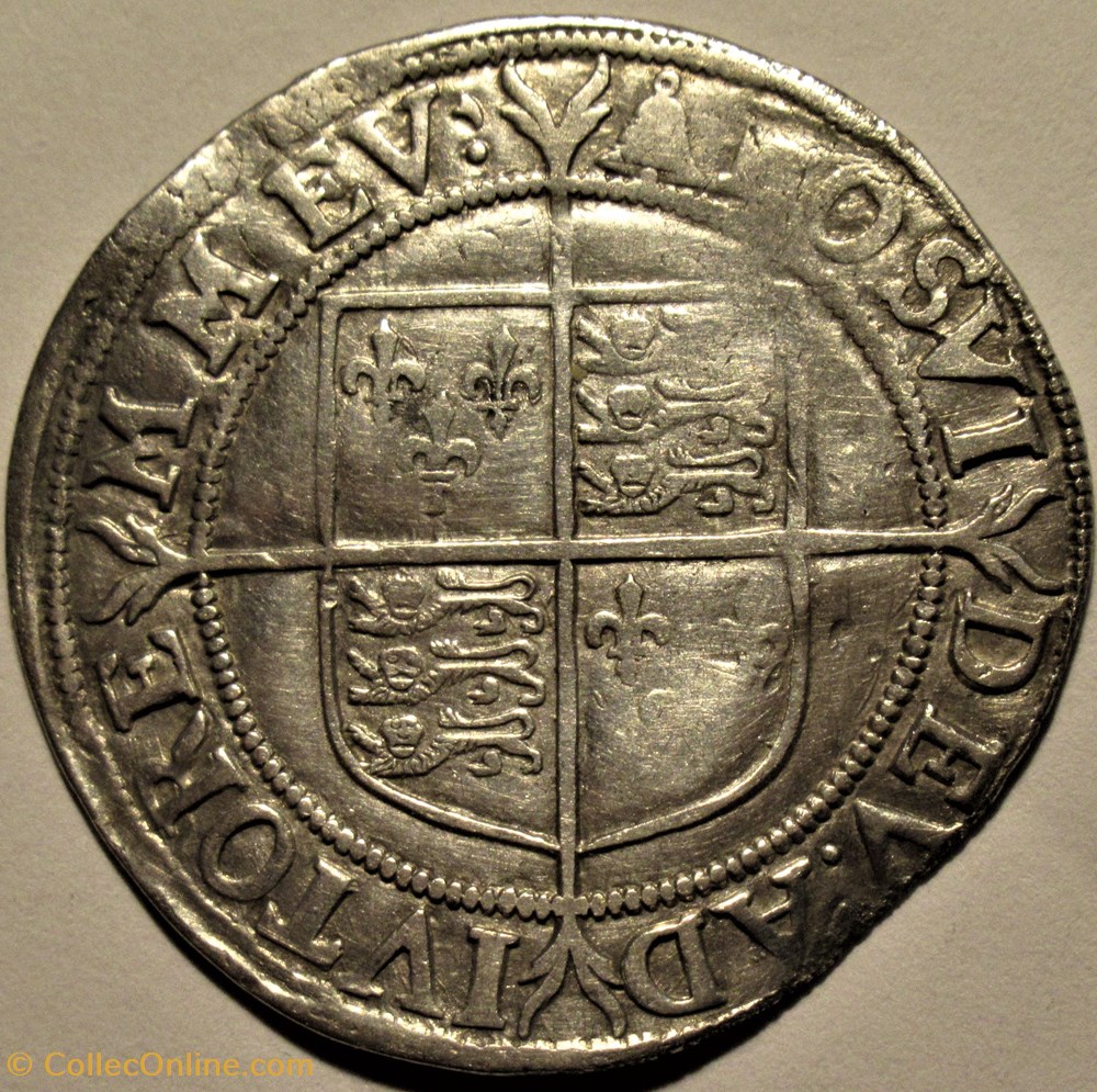 Elizabeth I Tudor - One Shilling 1582-83 - Kingdom of England 3 monnaies europe medievale royaume angleterre elizabeth i tudor one shilling 1582 83 kingdom of england