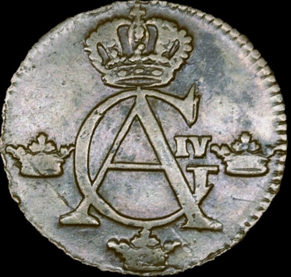 Sweden - Gustav IV Adolf - 1/4 Skilling 1808 monnaies monde suede sweden gustav iv adolf 1 4 skilling 1808