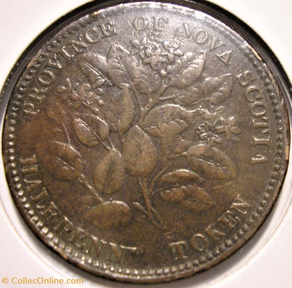 Victoria - HalfPenny 1856 - Nova Scotia (ex.2) monnaie monde canadum victoria halfpenny 1856 nova scotia ex 2