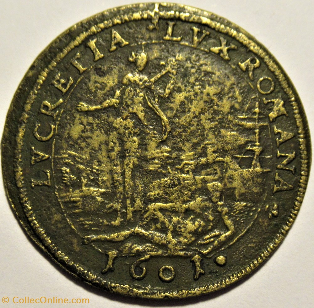monnaies paranumismatique jetons poids rechenpfennig 1601 h krauwickel nurnberg le suicide de lucretia