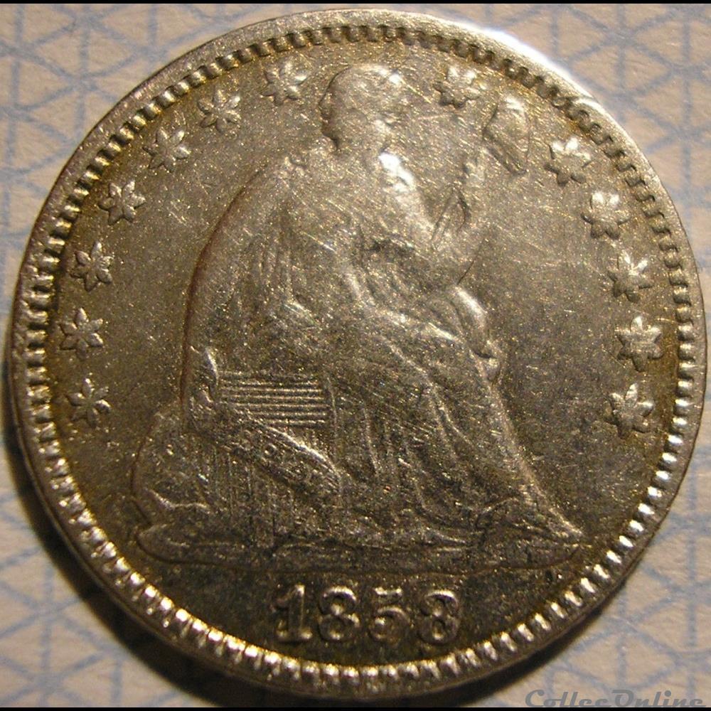 monnaies monde etats unis 1858 half dime
