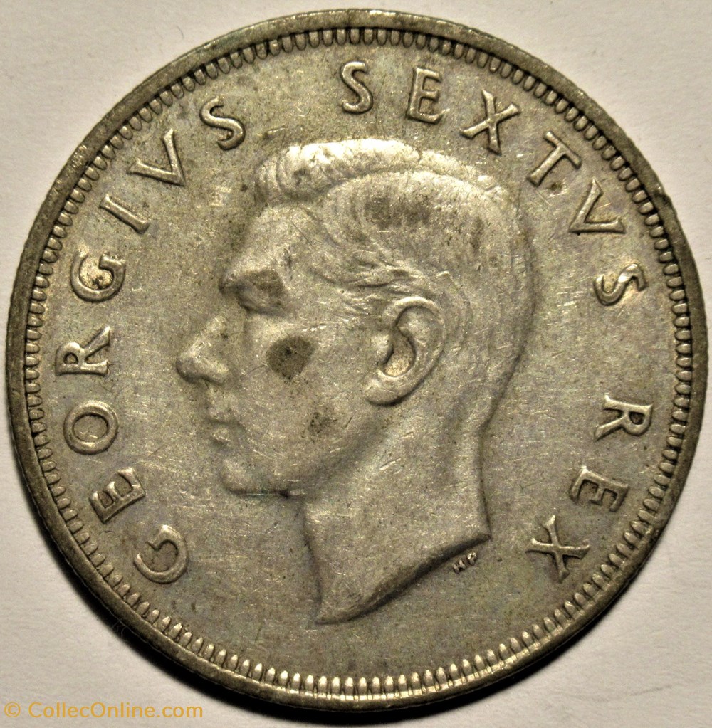 George VI - 2,½ Shillings 1951 - South Africa monnaies monde afrique du sud george vi 2 shillings 1951 south africa