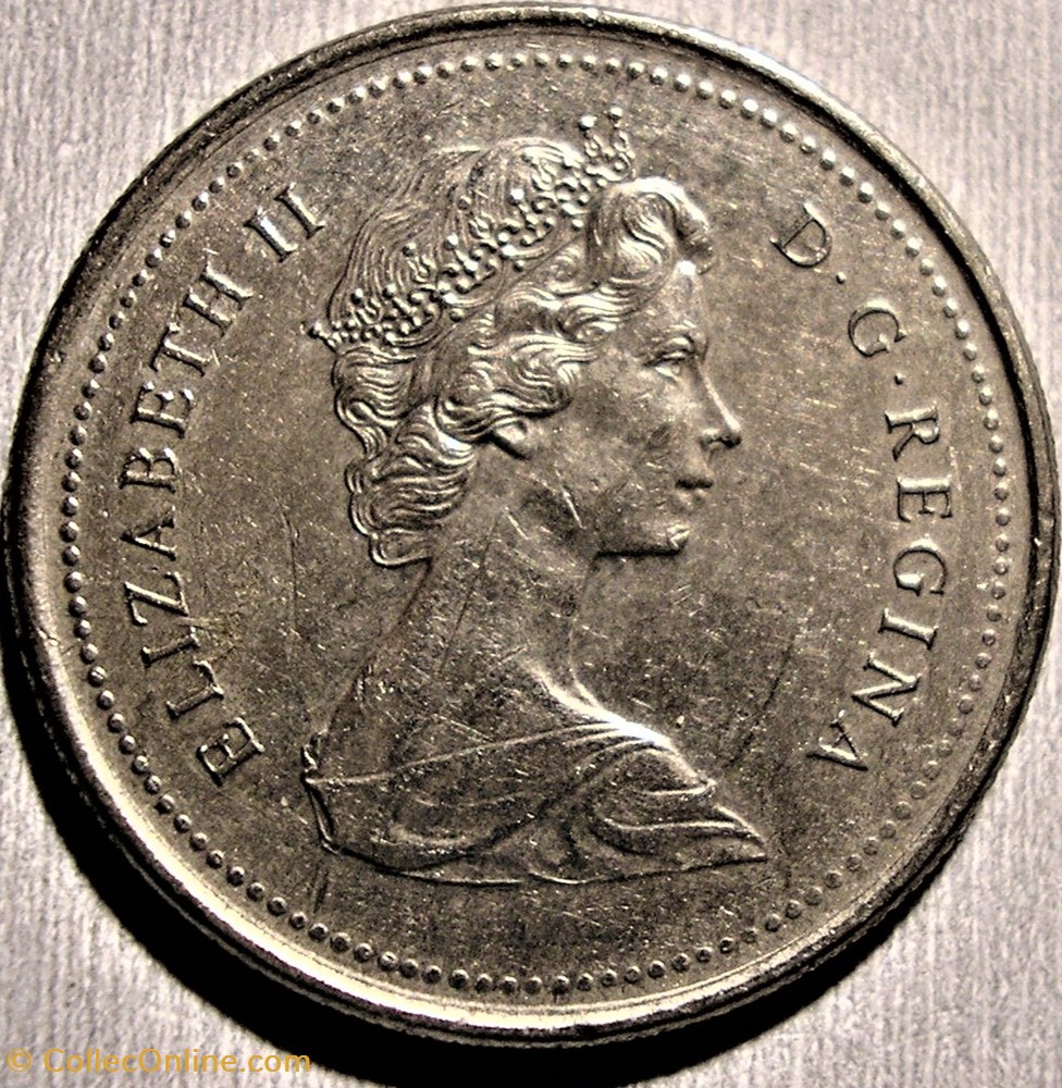 monnaie monde canadum elizabeth ii 25 cents 1973 royal canadian mounted police